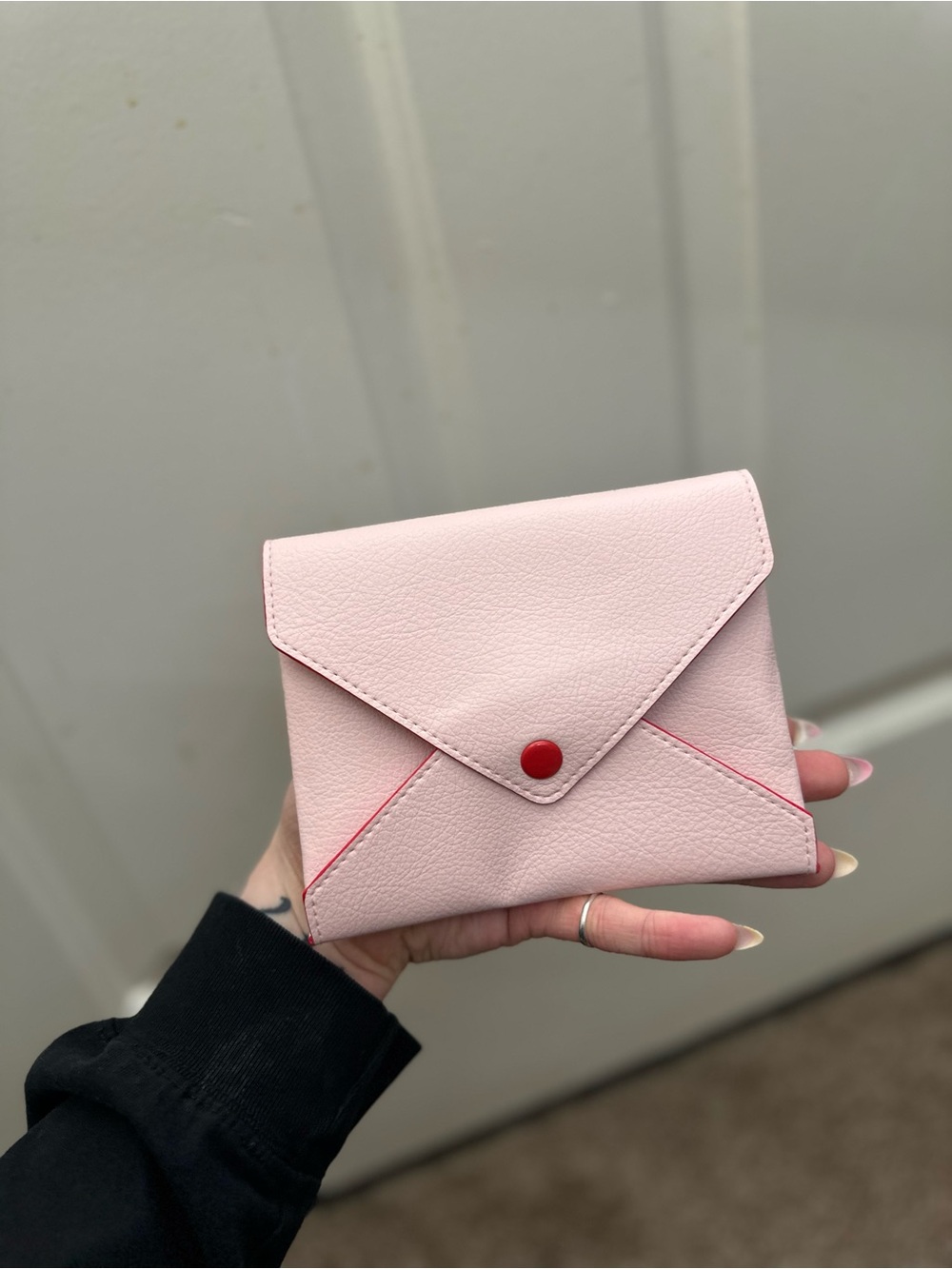 Glossier Pink Envelope Wallet